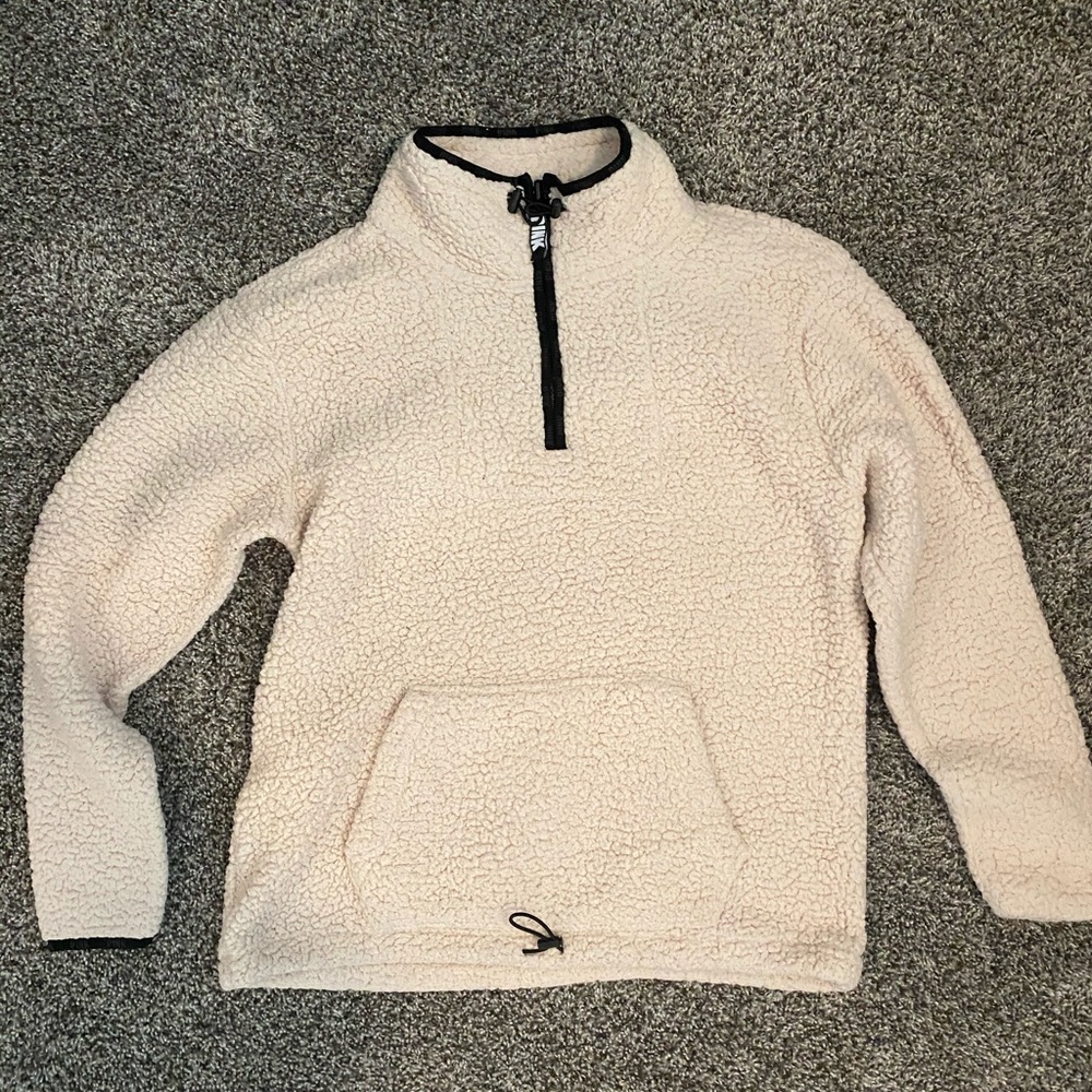 Fluffy PINK pull over sweater.